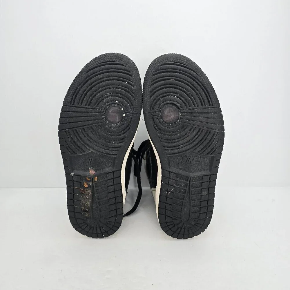 Air Jordan | 1 Retro 'Patina' black leather sporty hi-top sneakers | WMS 5.5 - Picture 6 of 8